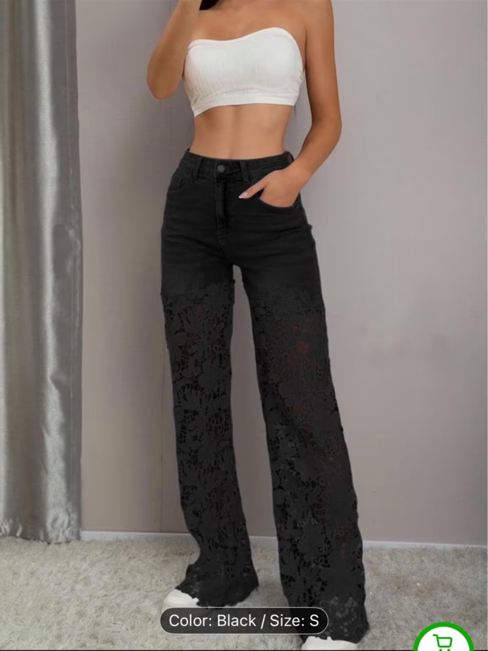 Black Cotton-Blend Pants |Size| Medium Brand NEW!